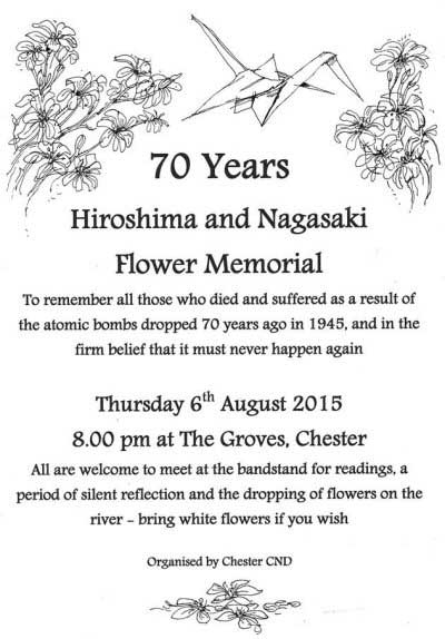 Hiroshima and Nagasaki Memorial Page One